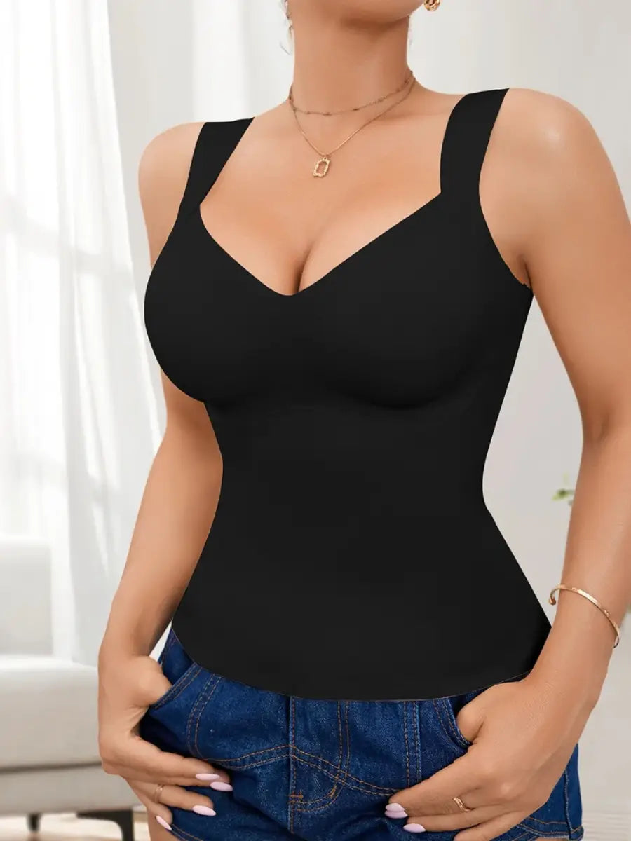 Seamless Shaping Tank Top with Molded Cups for Everyday Layering