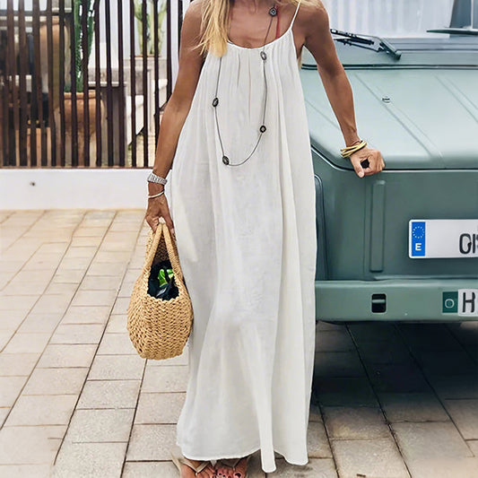 ☀️Women's Solid Color Backless Cami Dress