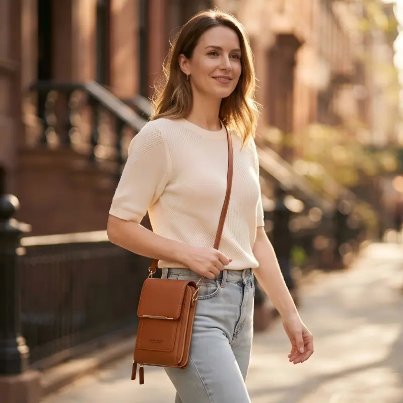 2026 Trendy Minimalist Elegant Touchscreen Crossbody Phone Wallet