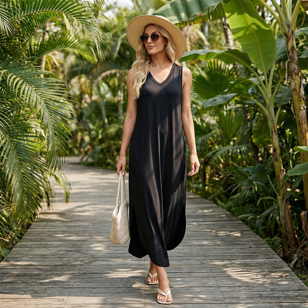 Slimetica V Neck Summer Dresses