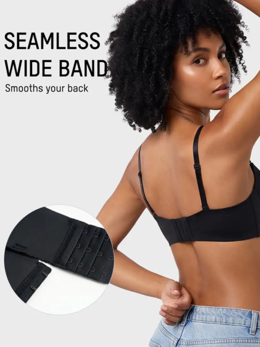Adjustable Lace-Up Push-Up Bra with Padded Cups