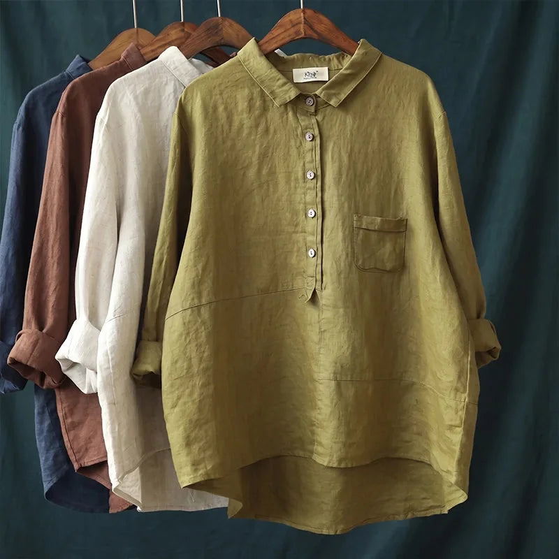 Women’s Relaxed Textured Button-Front Shirt