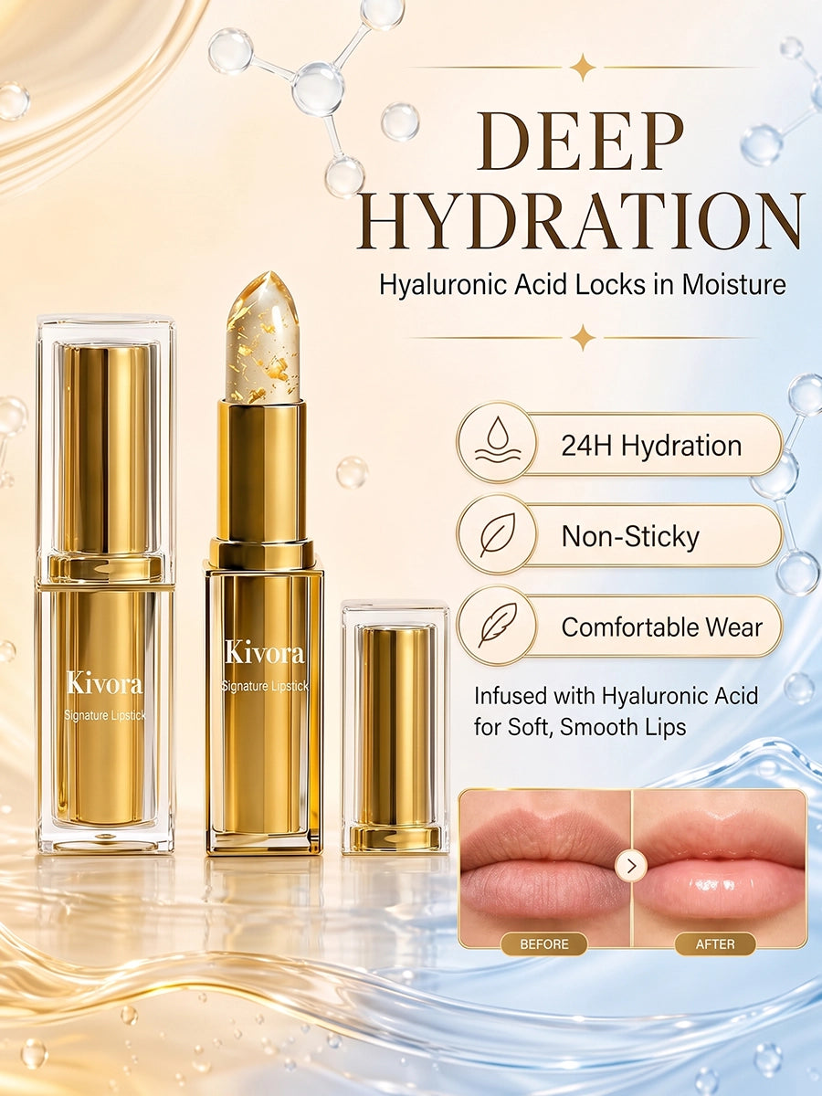 Clear Flower Lipstick with Color-Changing Tint