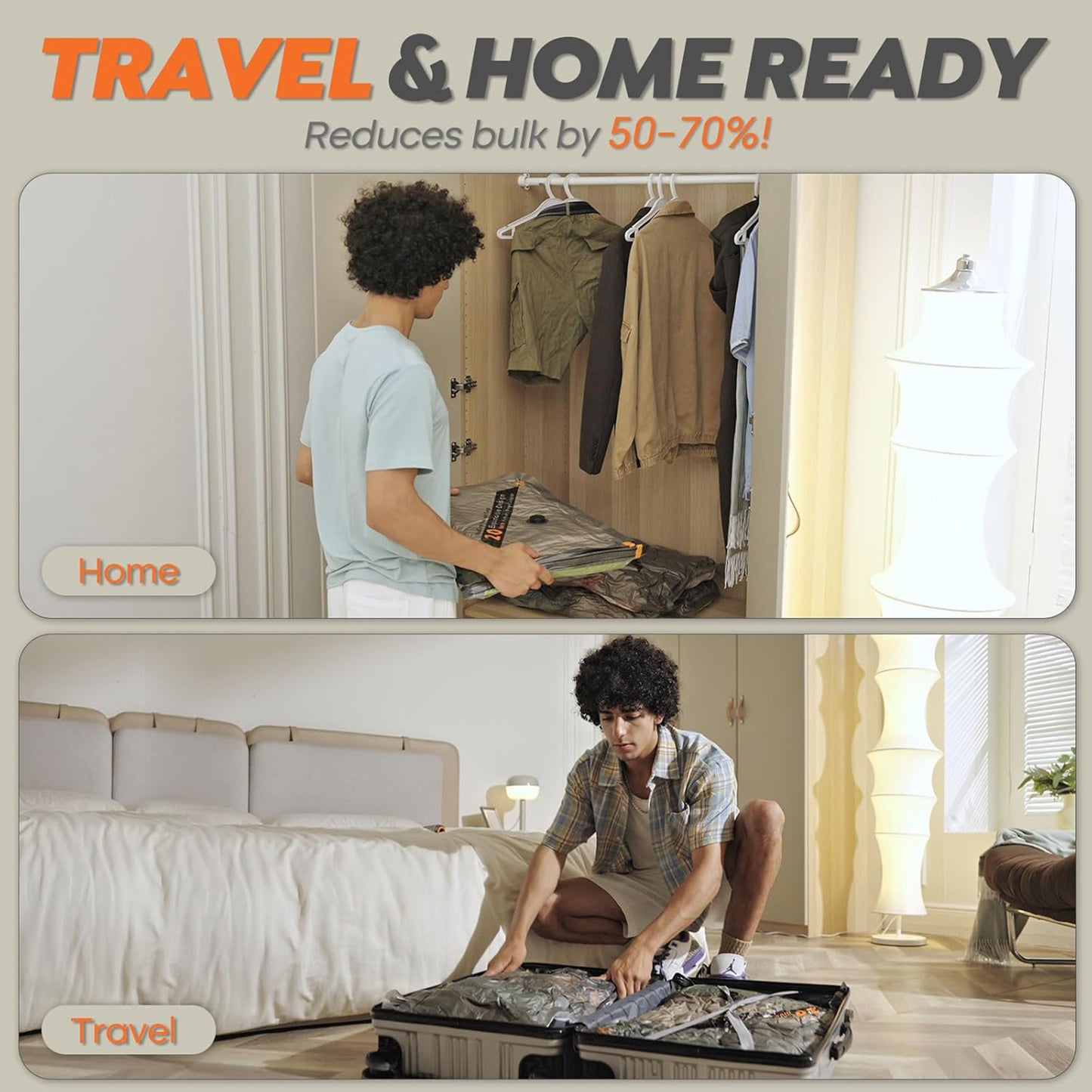 Rechargeable Wireless Pump Travel Storage Bags Set