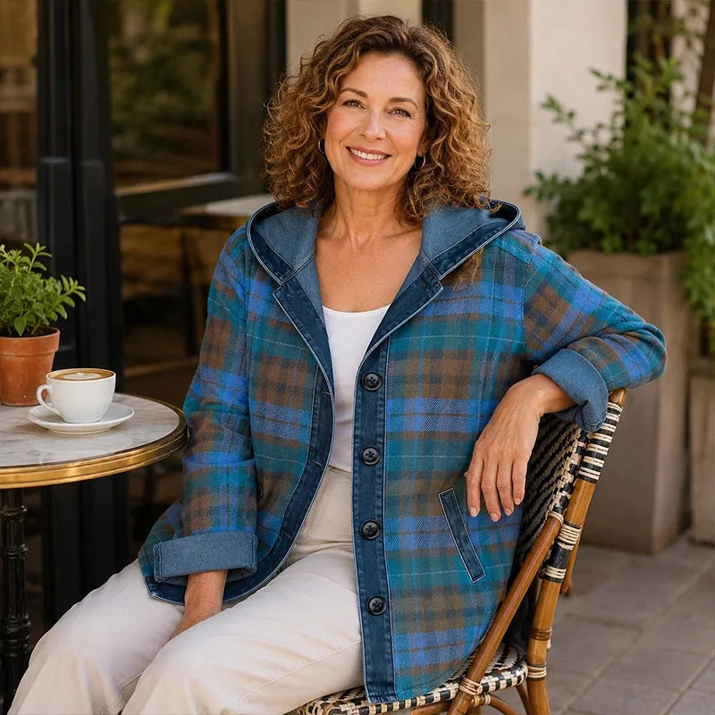 Women’s Printed Patchwork Casual Jacket