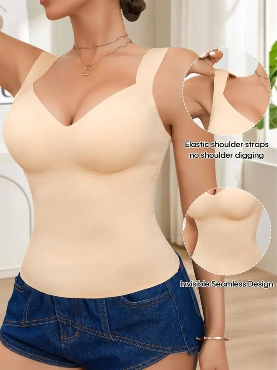 Seamless Shaping Tank Top with Molded Cups for Everyday Layering