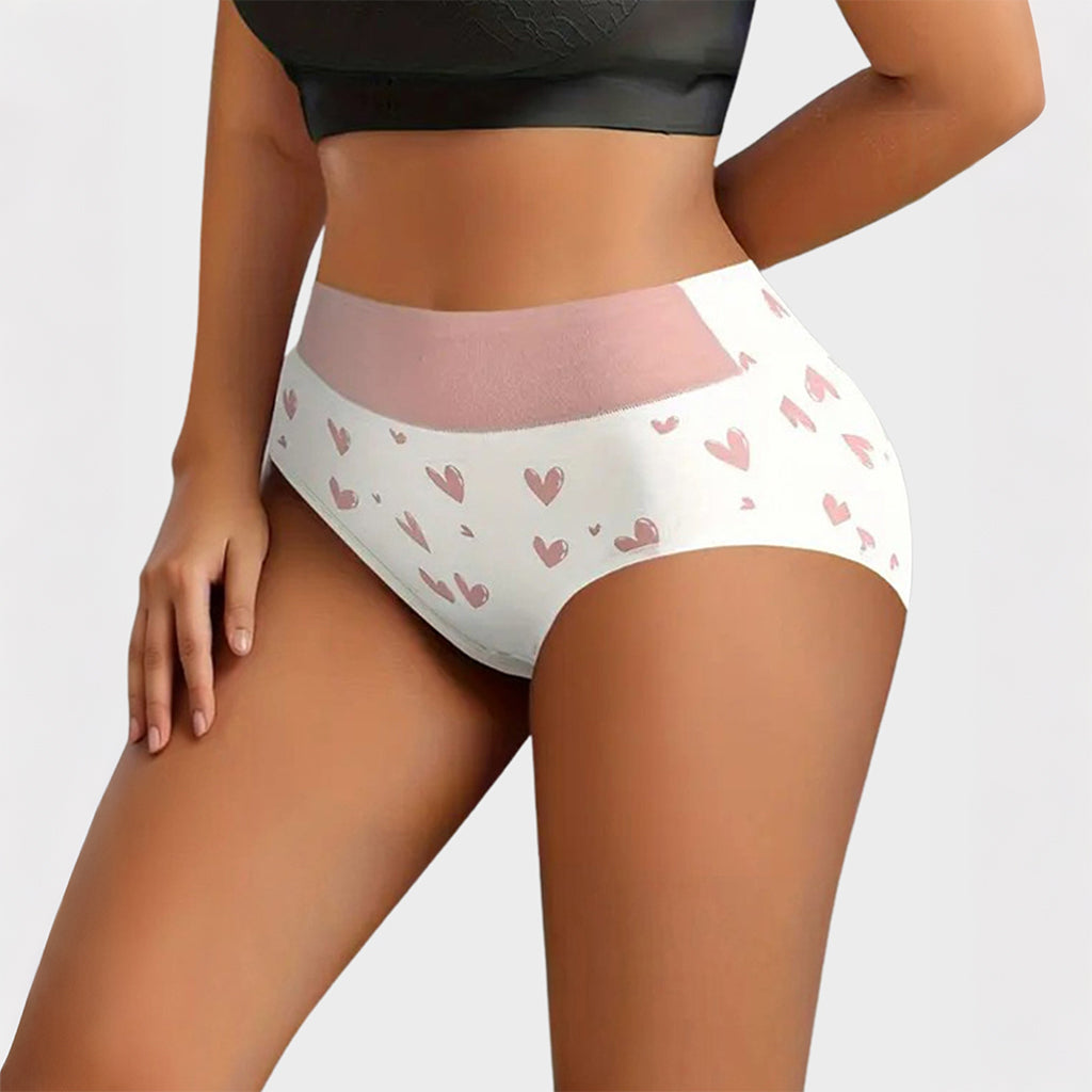 Soft Cotton Heart High Waist Panties 3-Pack