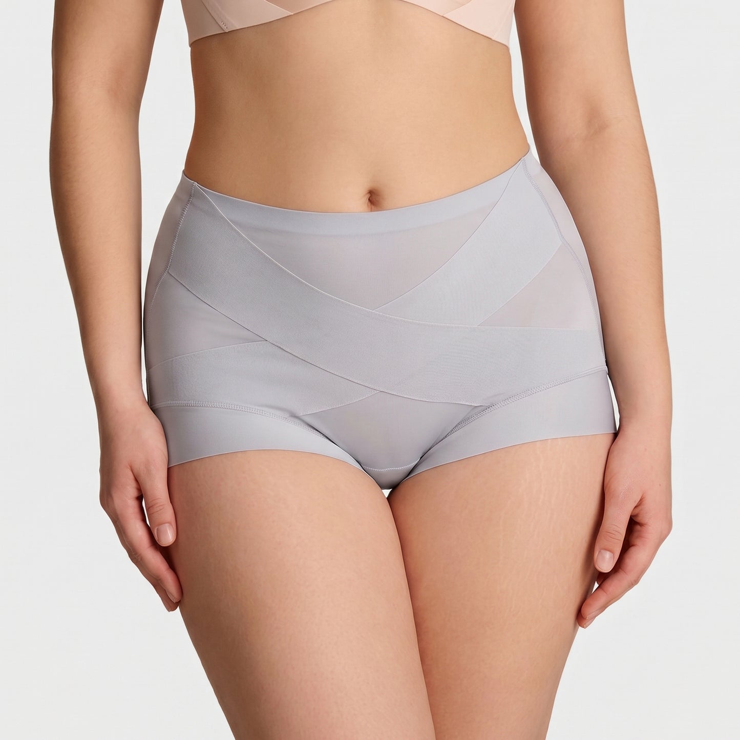 High-Waist Cross Compression Shaping Panties (2 Pack)