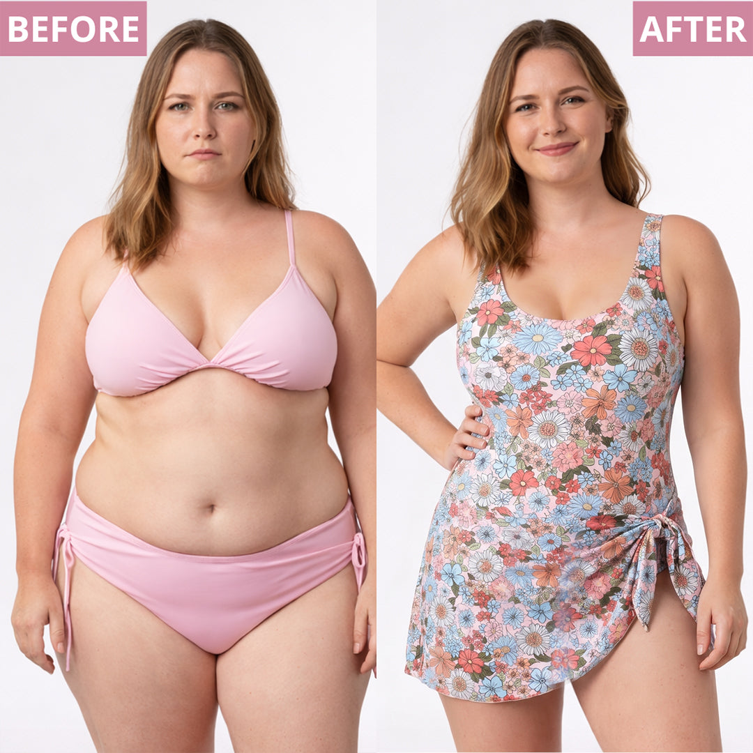 Tummy Control Plus Size One Piece Swimsuit