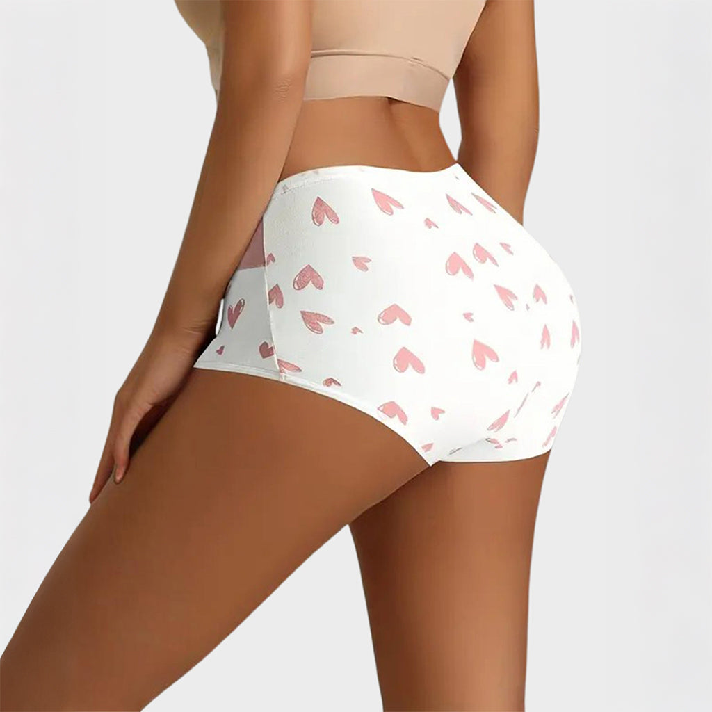 Soft Cotton Heart High Waist Panties 3-Pack
