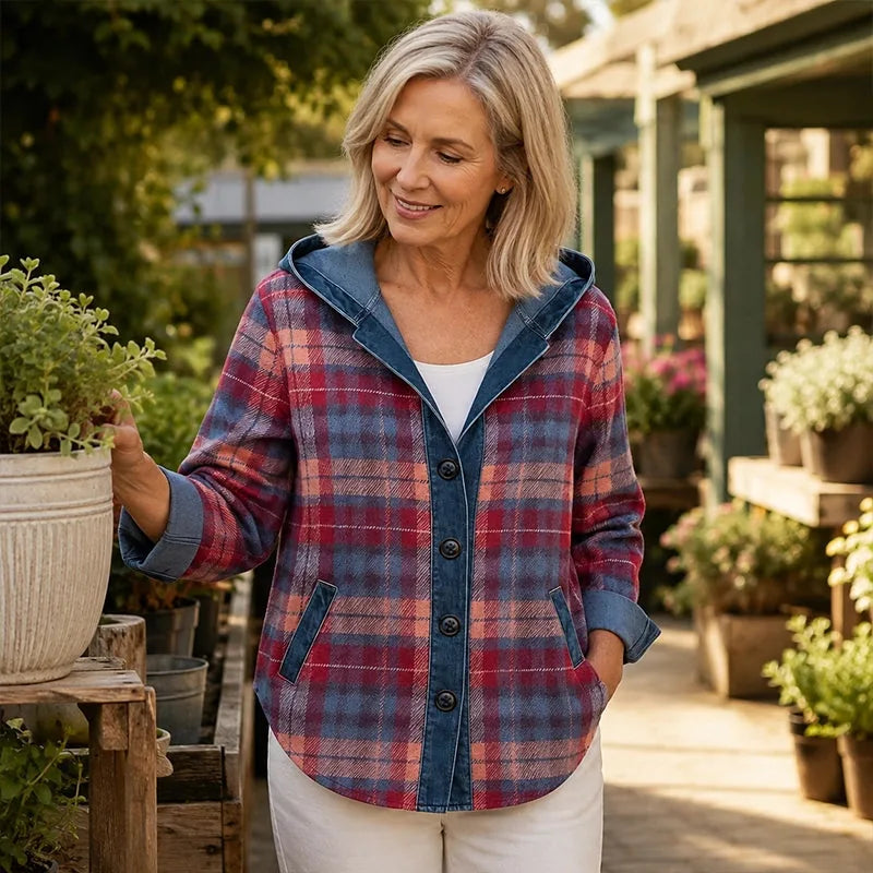 Women’s Printed Patchwork Casual Jacket