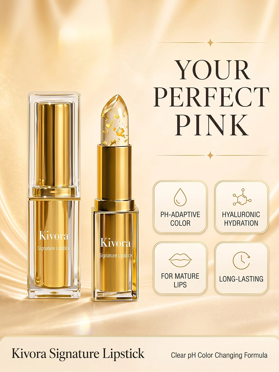 Clear Flower Lipstick with Color-Changing Tint