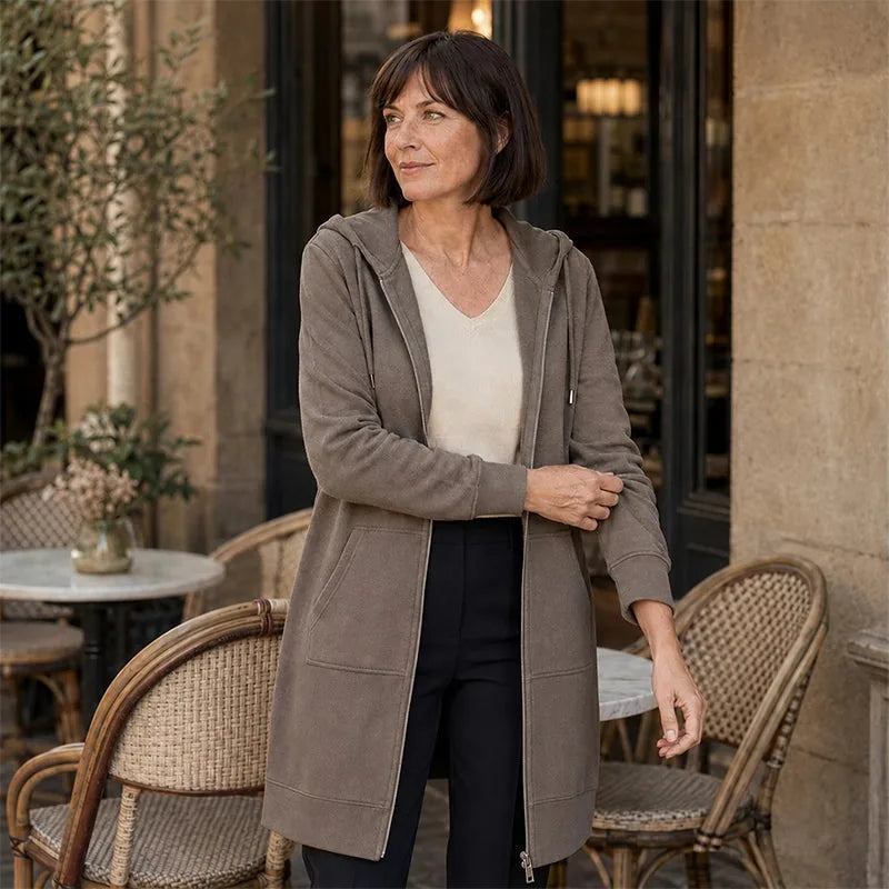 Women’s Longline Casual Hooded Jacket