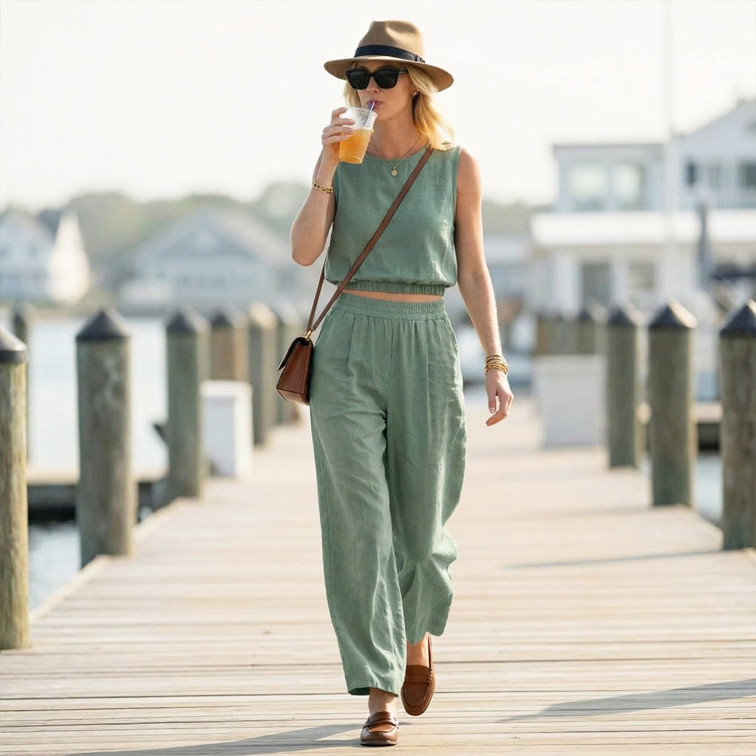 Summer T-Shirt & Long Pants Set