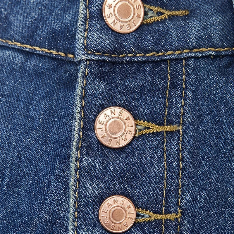 Women’s High-Waist Button-Fly Wide-Leg Jeans