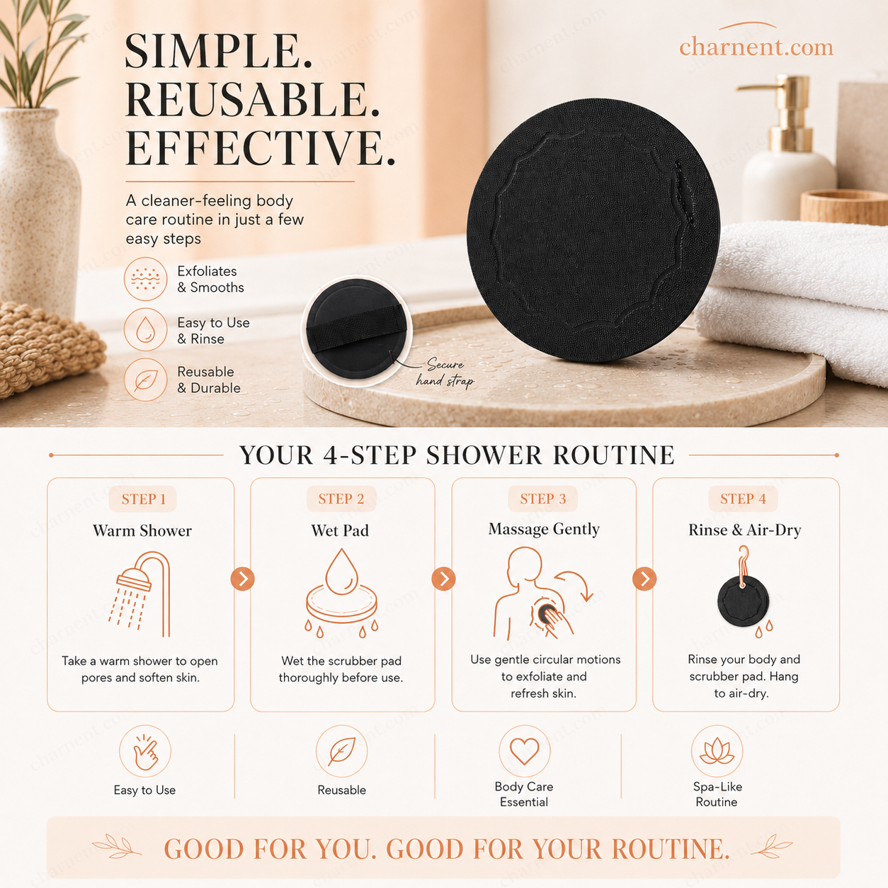 🧖‍♀️5 PCS Scrub Bath Pads – Gently exfoliate. unclog pores. reveal brighter skin. Durable rubber. easy to rinse. ✨🛀