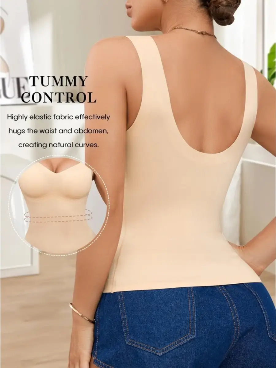 Seamless Shaping Tank Top with Molded Cups for Everyday Layering