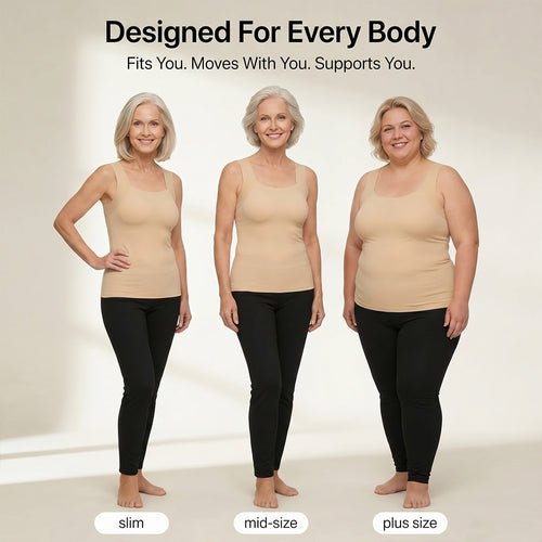 Women's U Neck Thermal Tank Tops with Built-In Bra