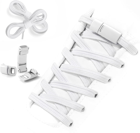 Elastic No-Tie Shoelaces with Lock – Easy On & Off for Kids & Adults