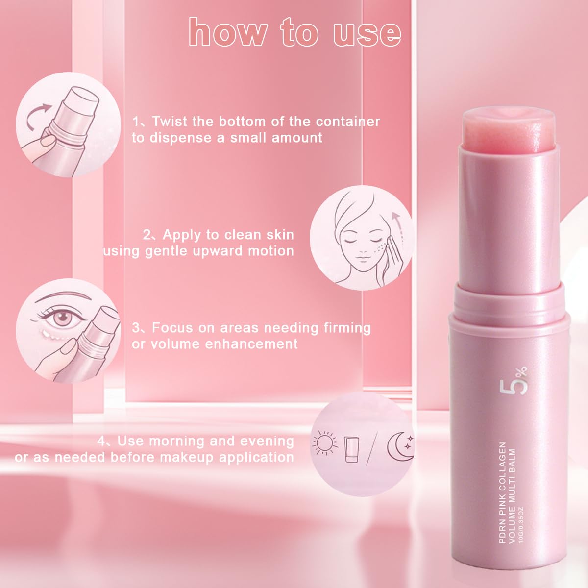 Pink Collagen Volume Multi Balm Stick 2 Pack