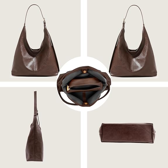 Soft Slouchy Leather-Look Tote Bag
