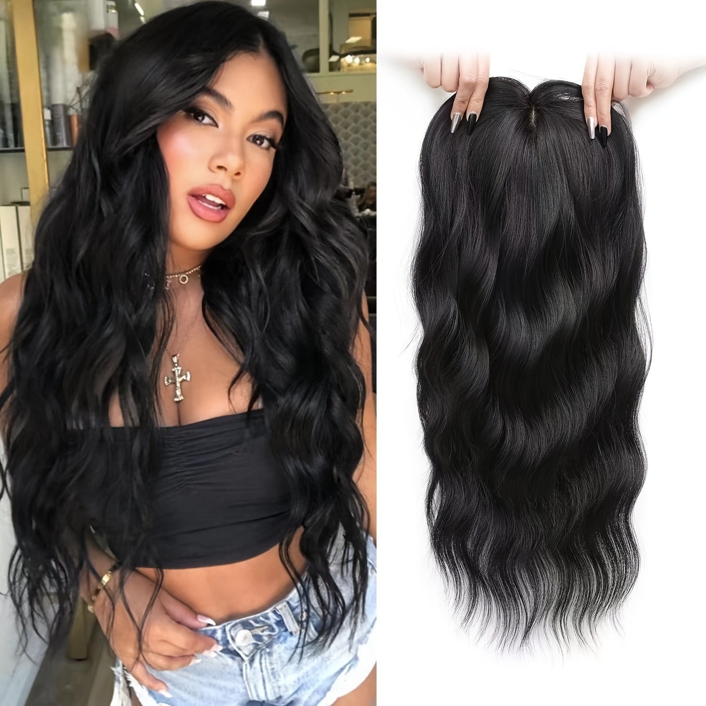 American Big Wavy Hair Topper