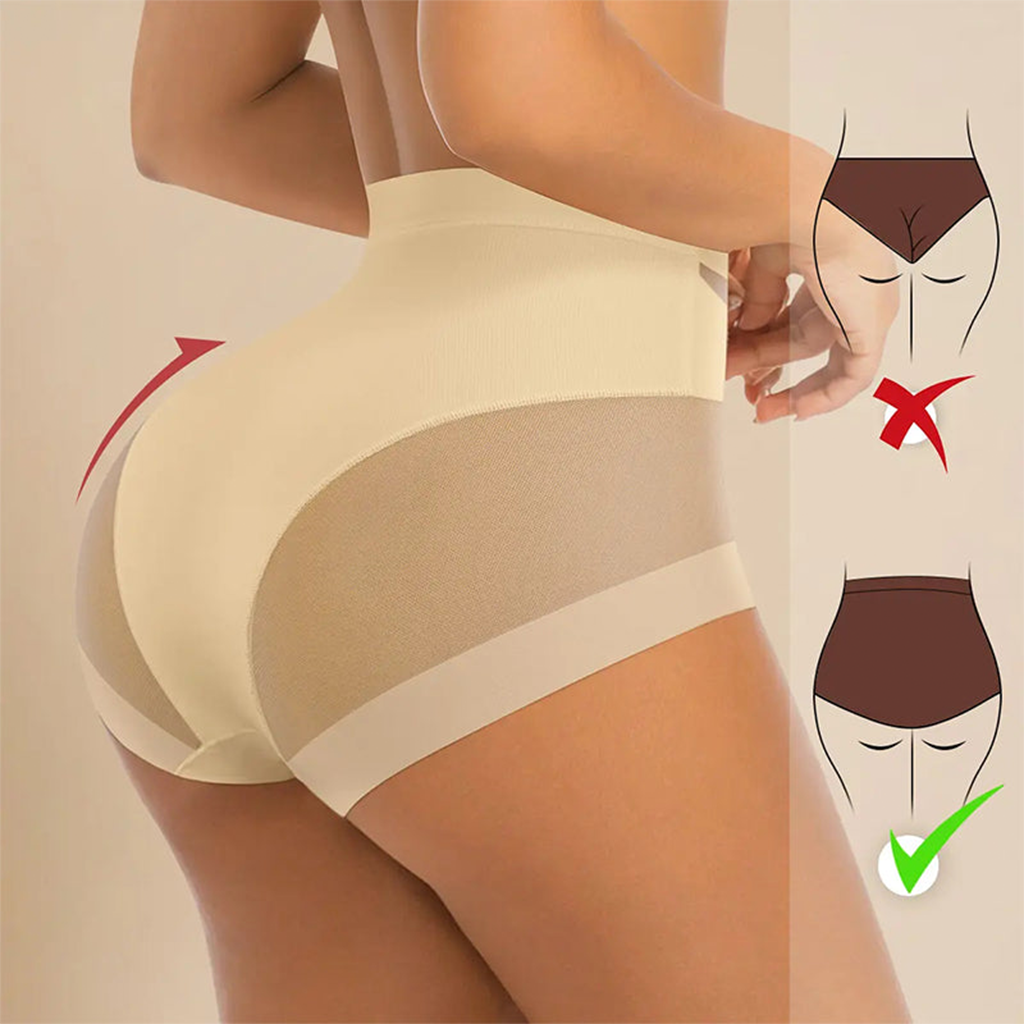 2 Pcak Chic Mesh Patchwork High-Waist Panties