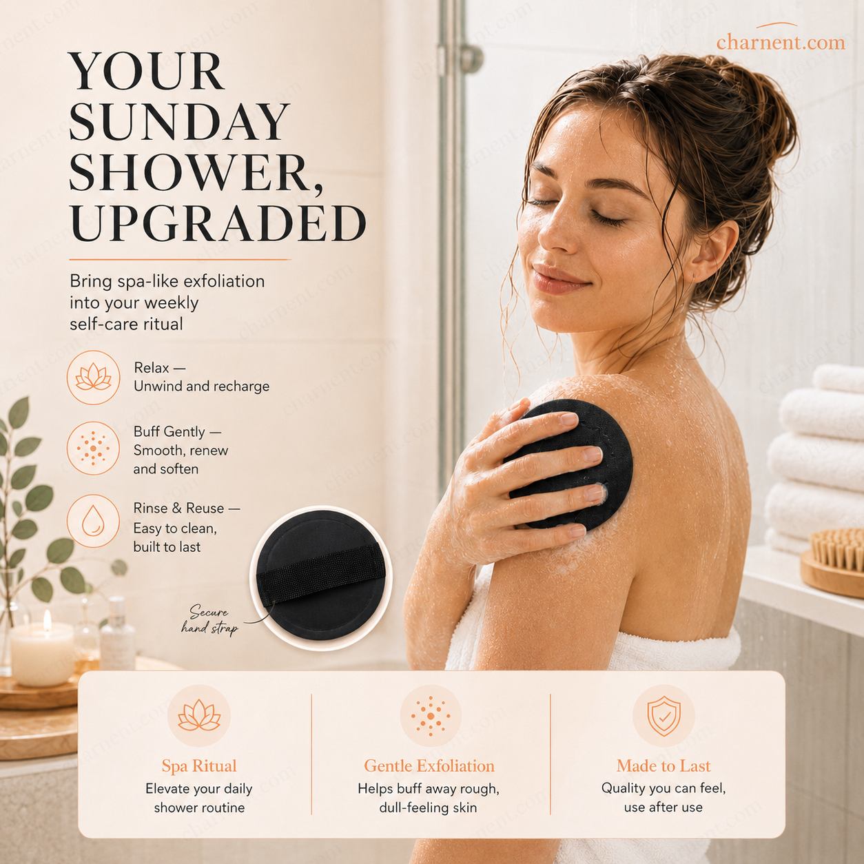 🧖‍♀️5 PCS Scrub Bath Pads – Gently exfoliate. unclog pores. reveal brighter skin. Durable rubber. easy to rinse. ✨🛀