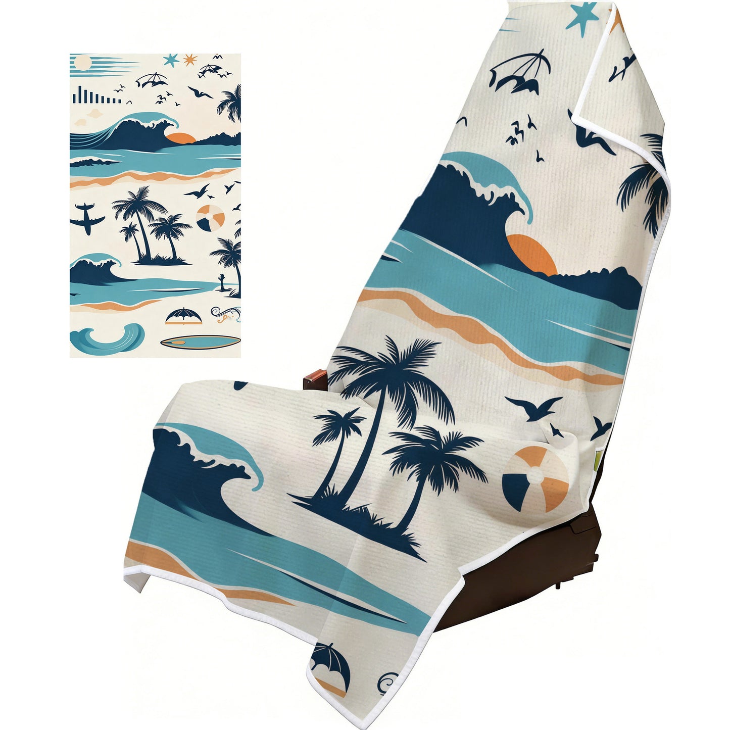 2-in-1 Dual Use Towel & Car Seat Cover 31.5" × 63"