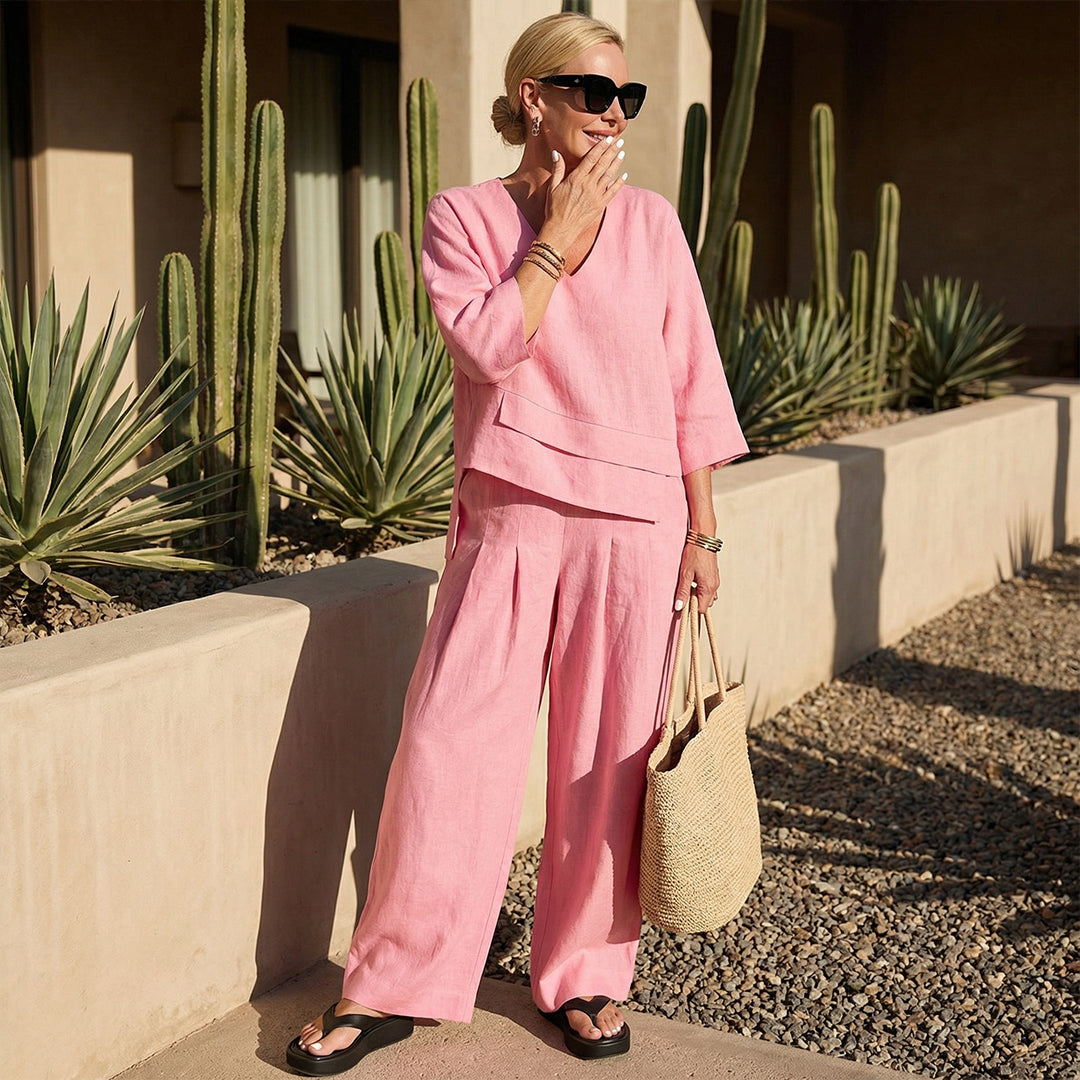 Relaxed Two-Piece Wide-Leg Set