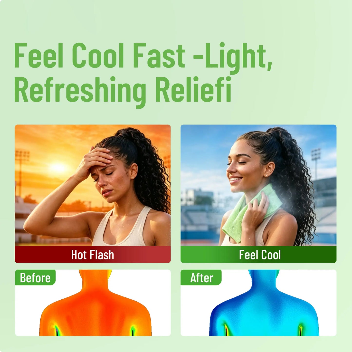 Menthol Ice Cooling Sports Lemon Green Wipes 20 Pack