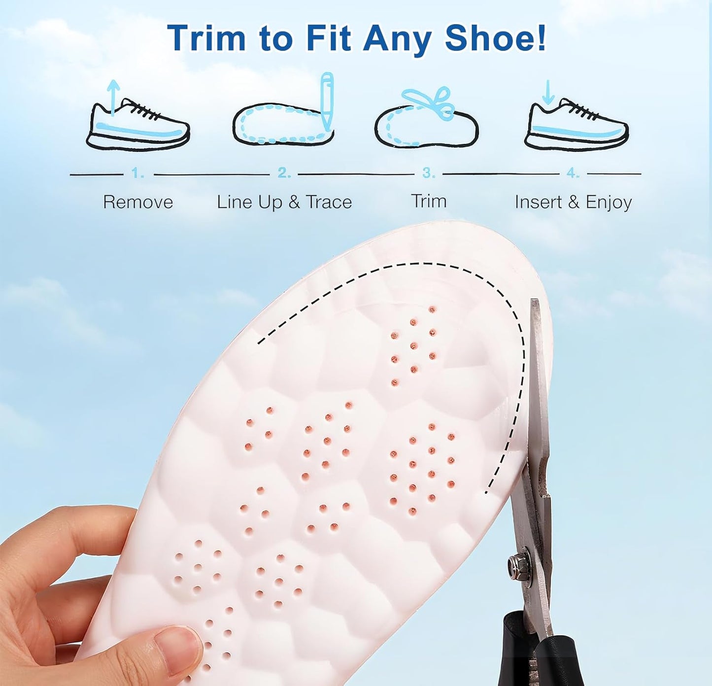 4D Cloud Insoles for Men Women-3 Pairs