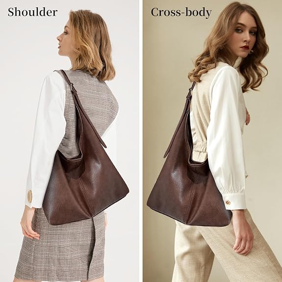 Soft Slouchy Leather-Look Tote Bag