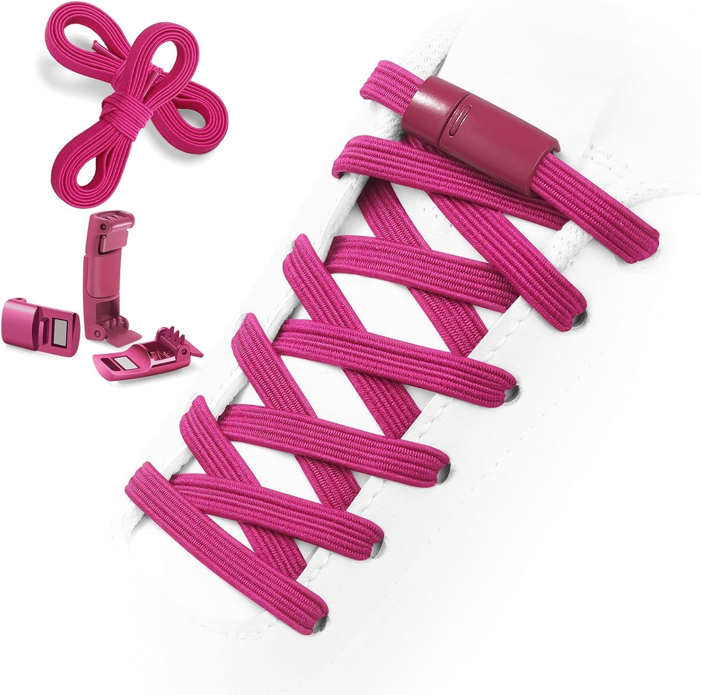 Elastic No-Tie Shoelaces with Lock – Easy On & Off for Kids & Adults
