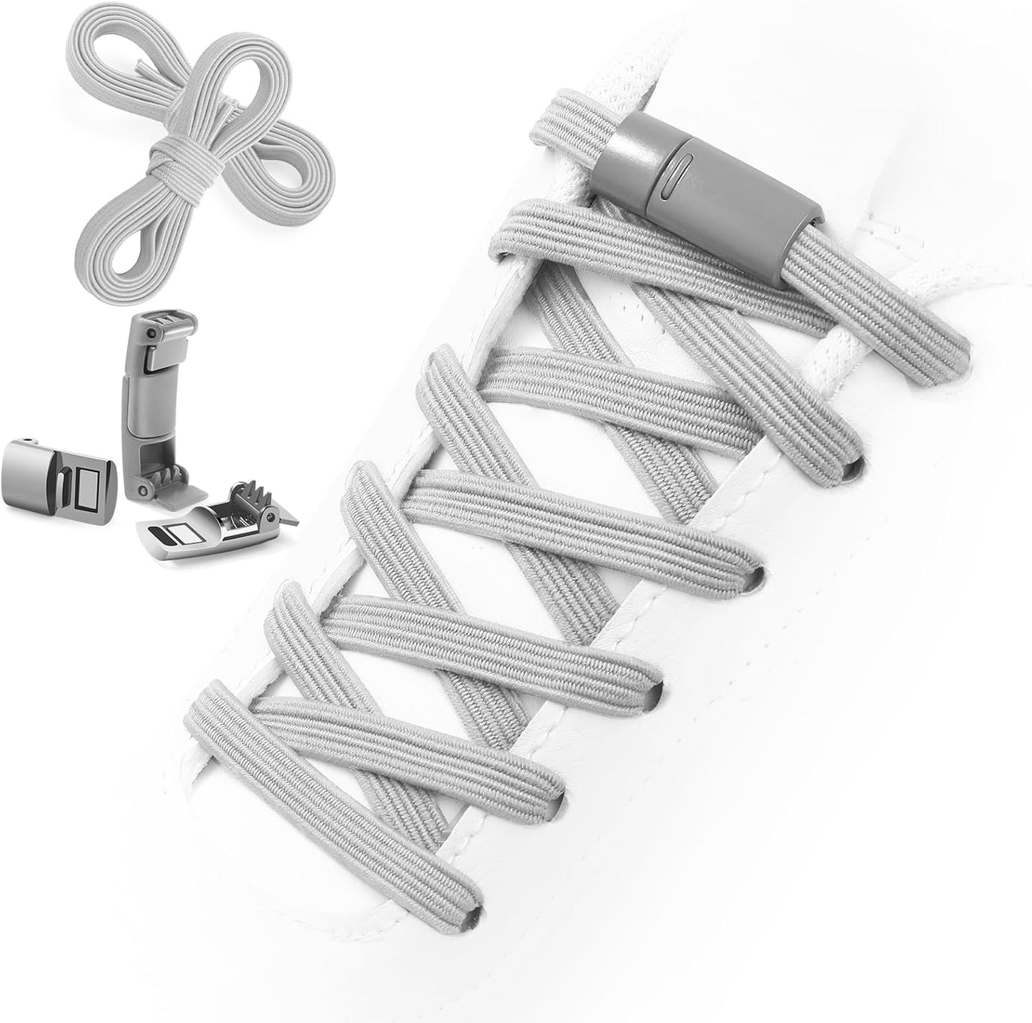 Elastic No-Tie Shoelaces with Lock – Easy On & Off for Kids & Adults
