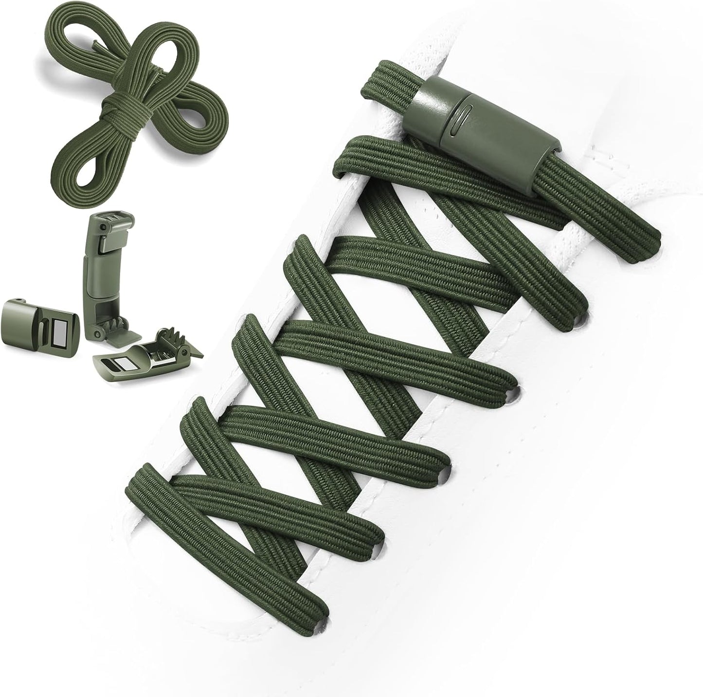 Elastic No-Tie Shoelaces with Lock – Easy On & Off for Kids & Adults