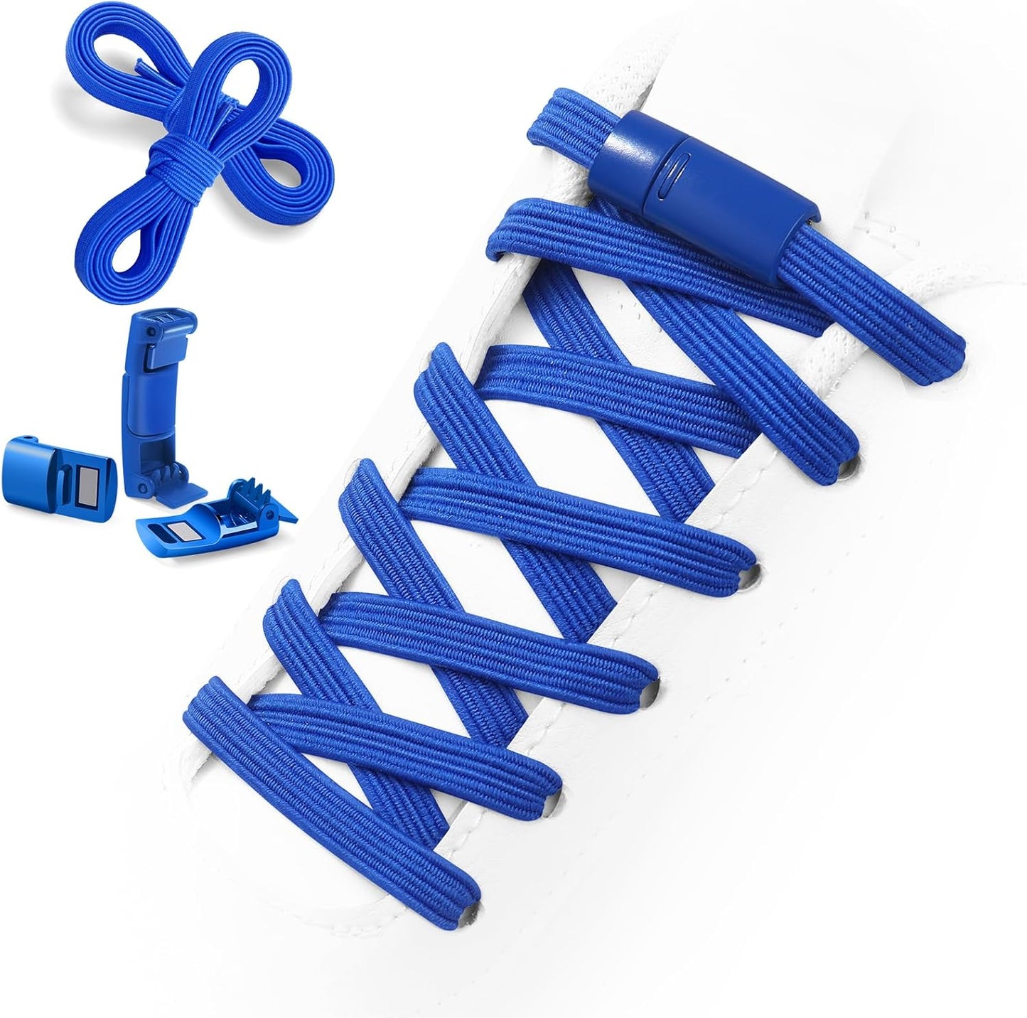 Elastic No-Tie Shoelaces with Lock – Easy On & Off for Kids & Adults