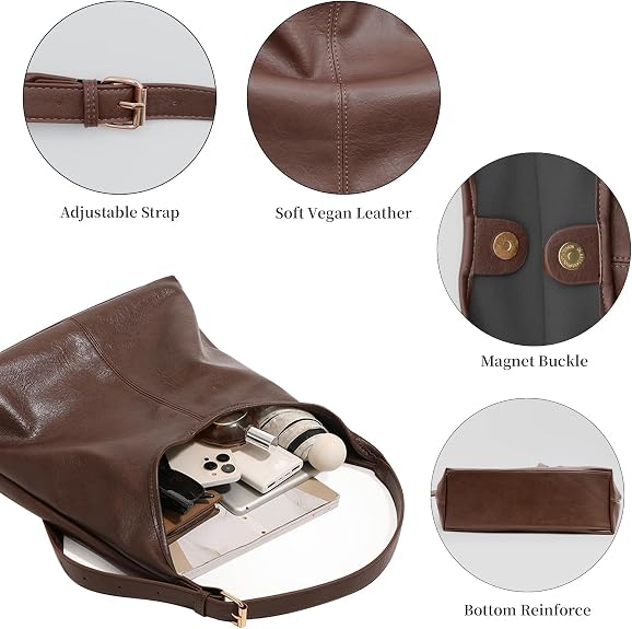 Soft Slouchy Leather-Look Tote Bag