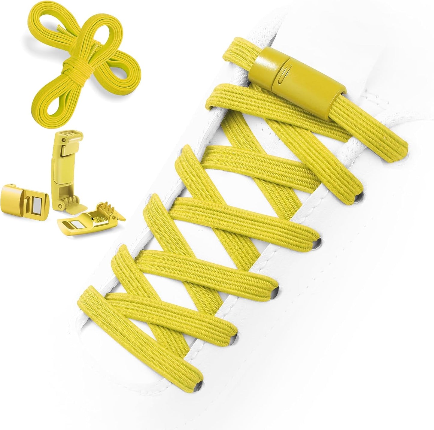 Elastic No-Tie Shoelaces with Lock – Easy On & Off for Kids & Adults