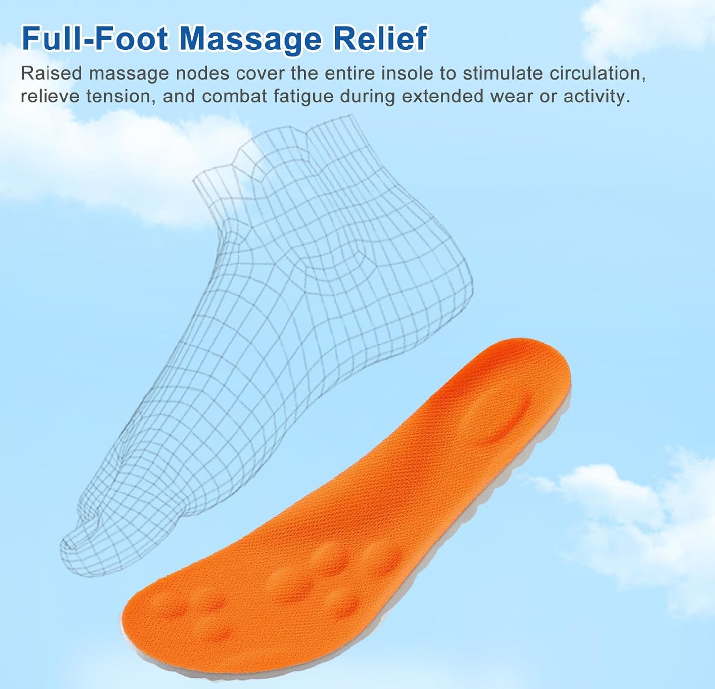4D Cloud Insoles for Men Women-3 Pairs