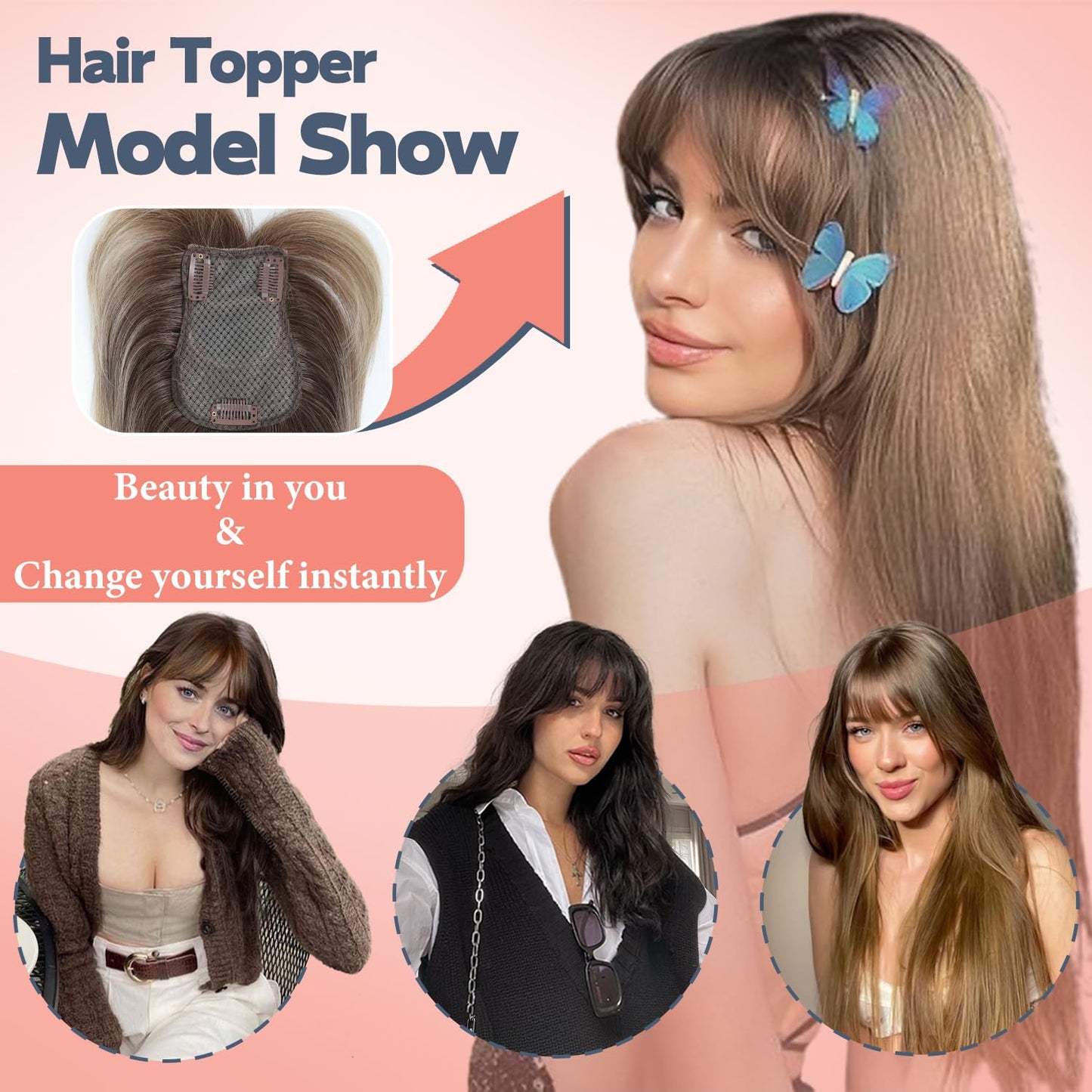 18" Women’s Hair Topper for Thinning Hair