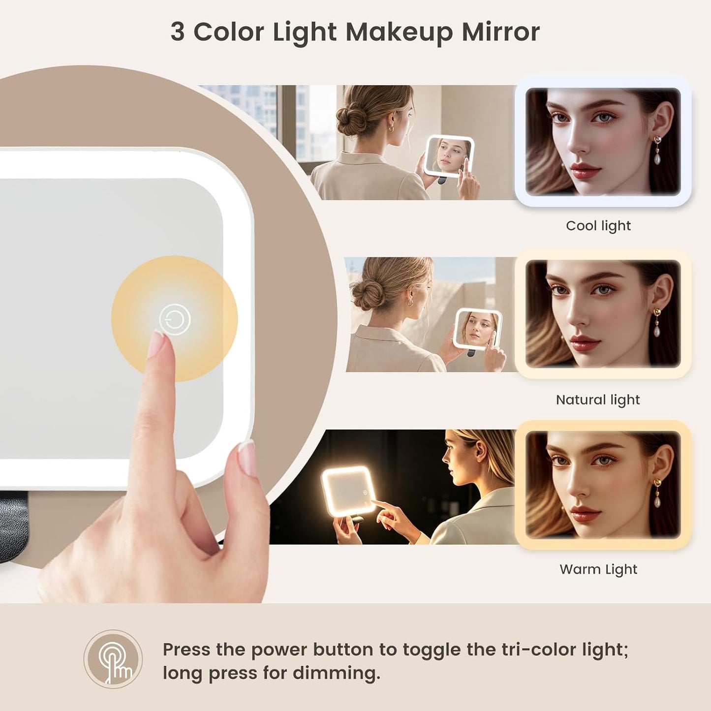 Mini Makeup Bag with LED Lighted Mirror