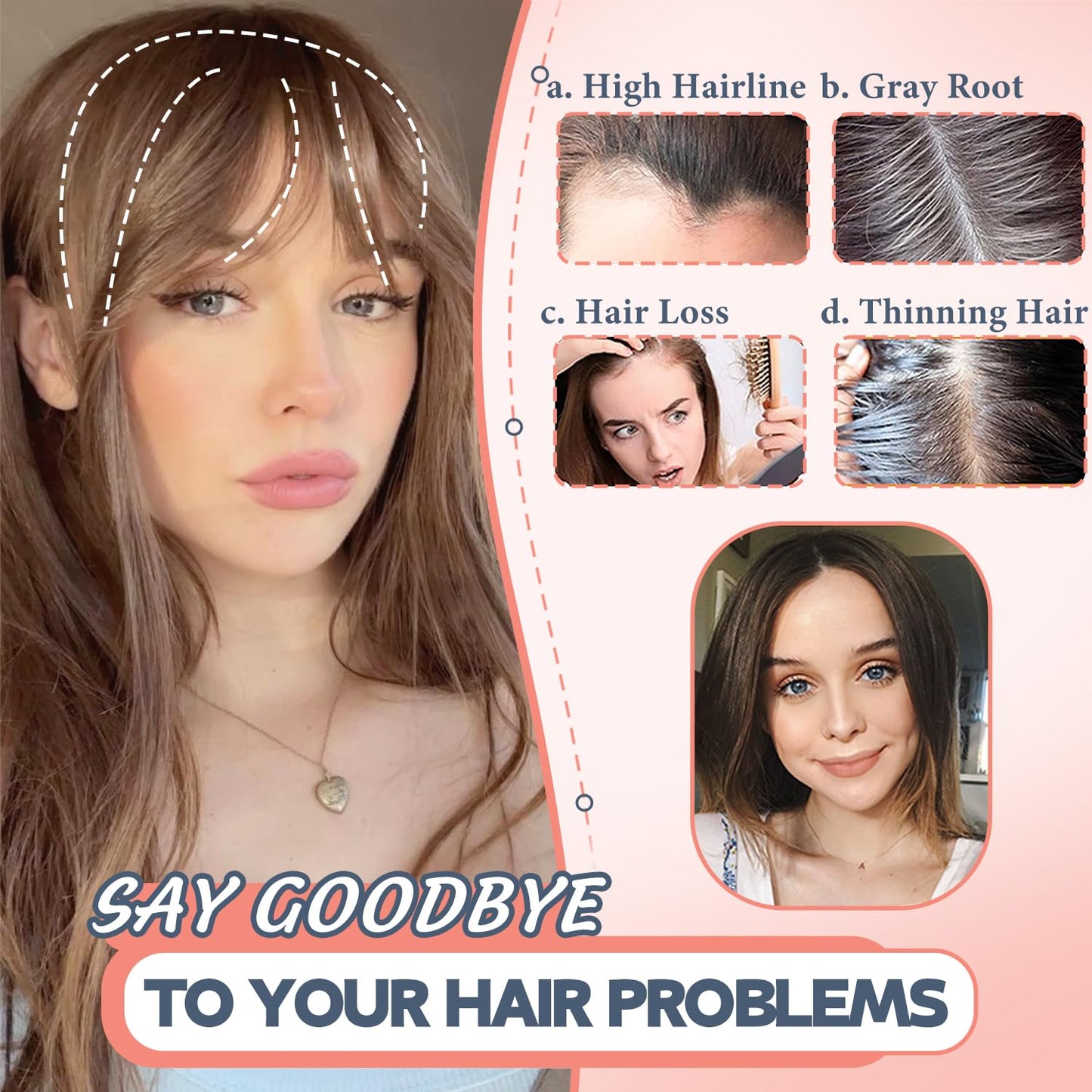 18" Women’s Hair Topper for Thinning Hair