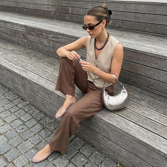 Modern Plaid Ballet Flats