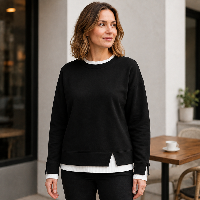 Women’s Faux-Layered Oversized Sweatshirt