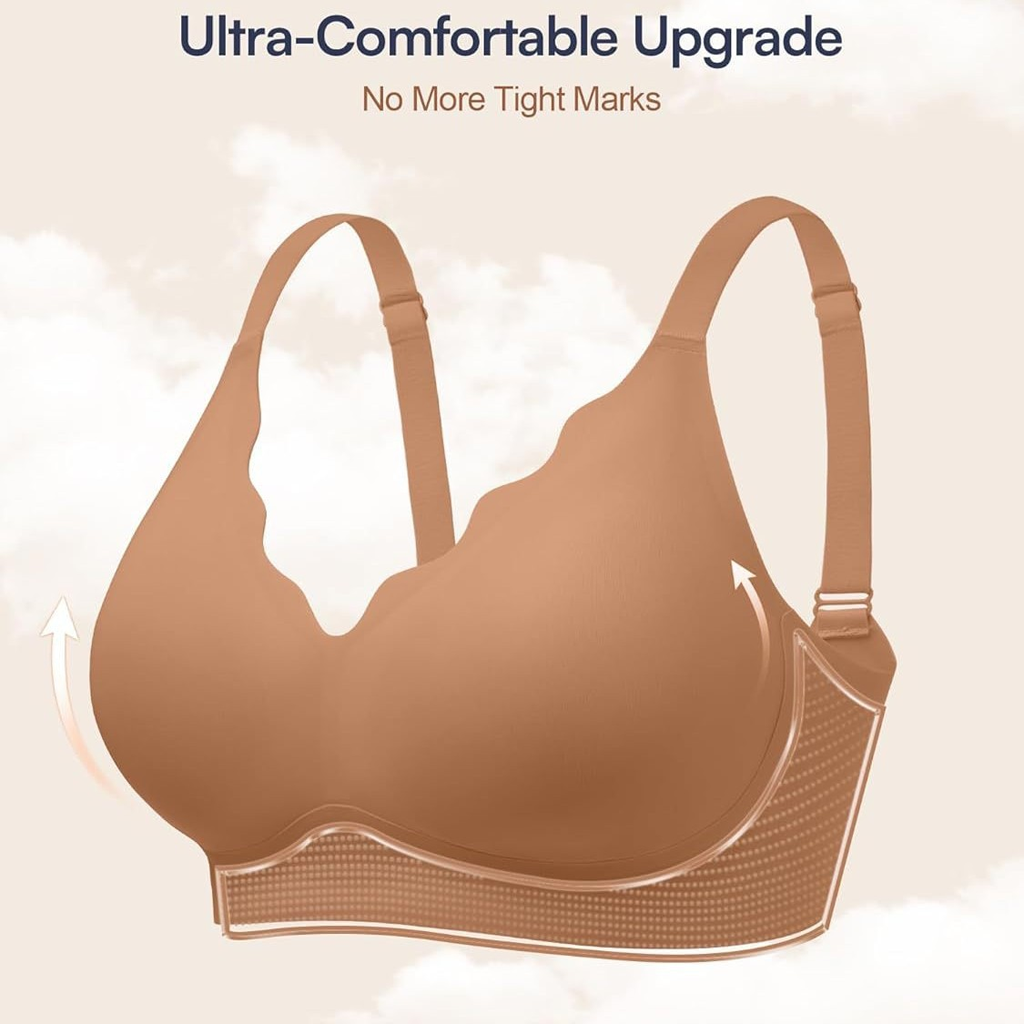 Scalloped Seamless Wireless Bra