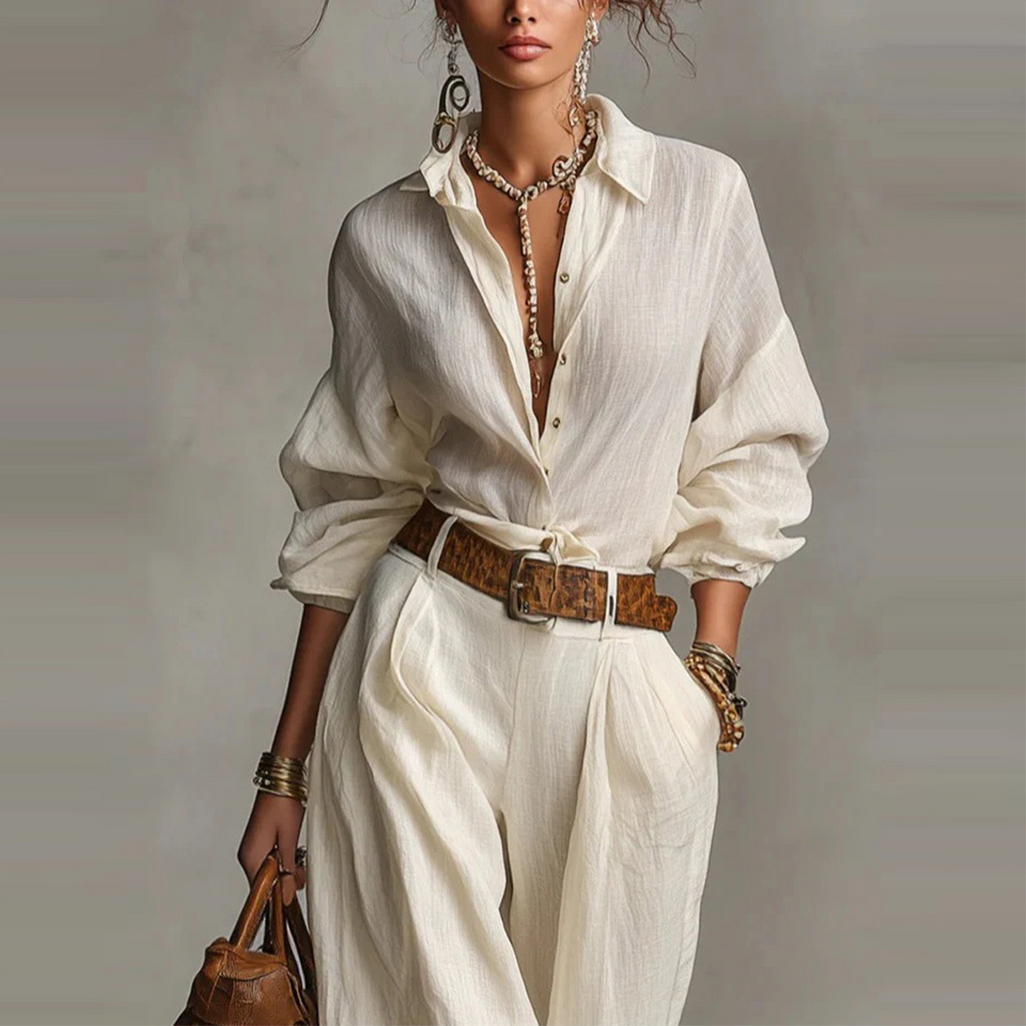 Avery Button Down Lounge Set
