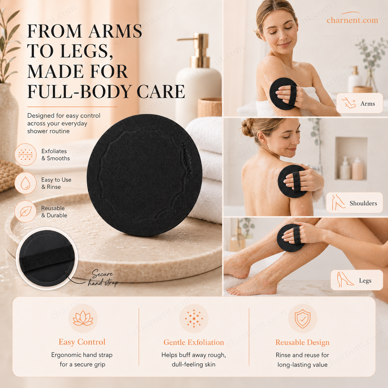 🧖‍♀️5 PCS Scrub Bath Pads – Gently exfoliate. unclog pores. reveal brighter skin. Durable rubber. easy to rinse. ✨🛀
