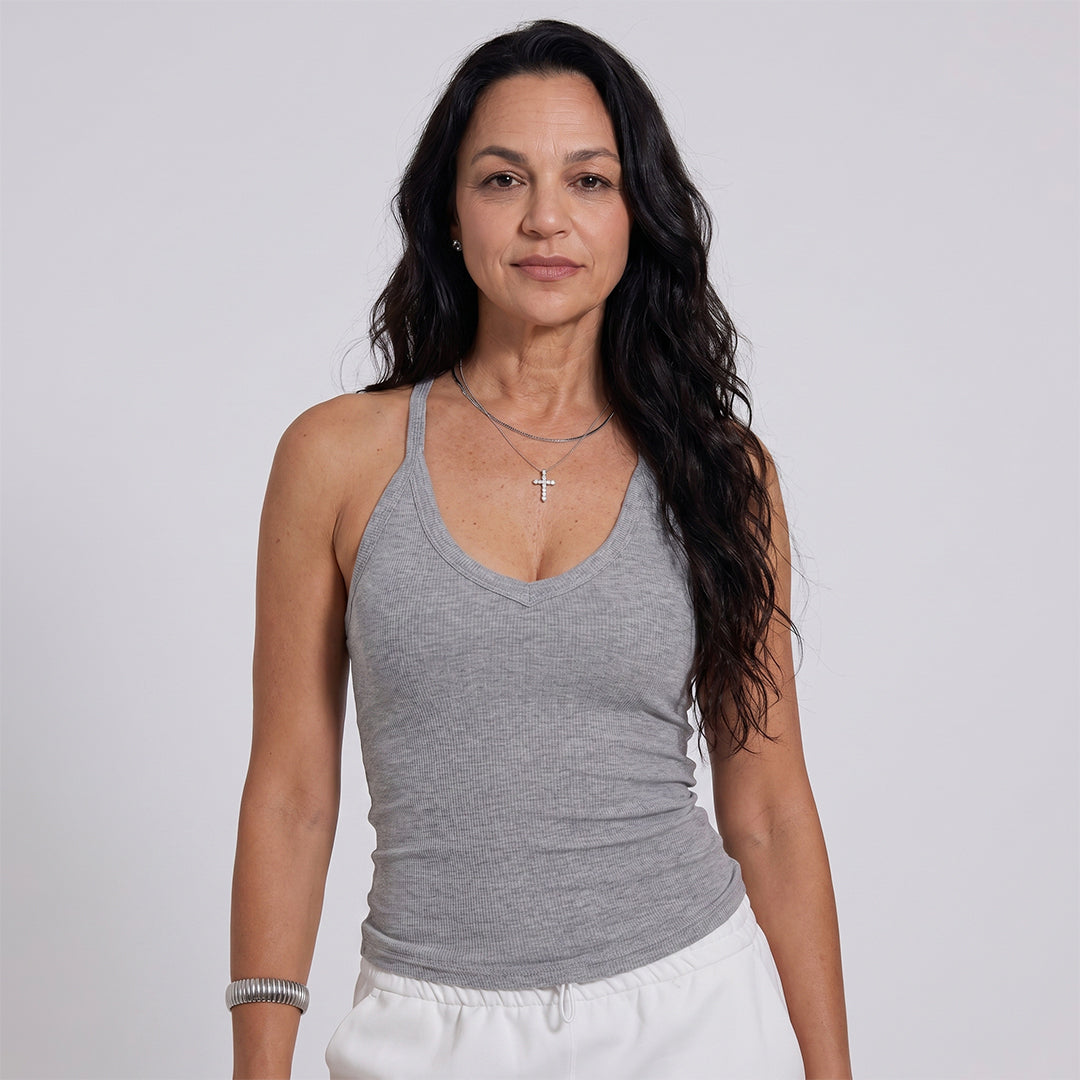 Sexy Halter Tank Top With Padded Bra 2 Pieces