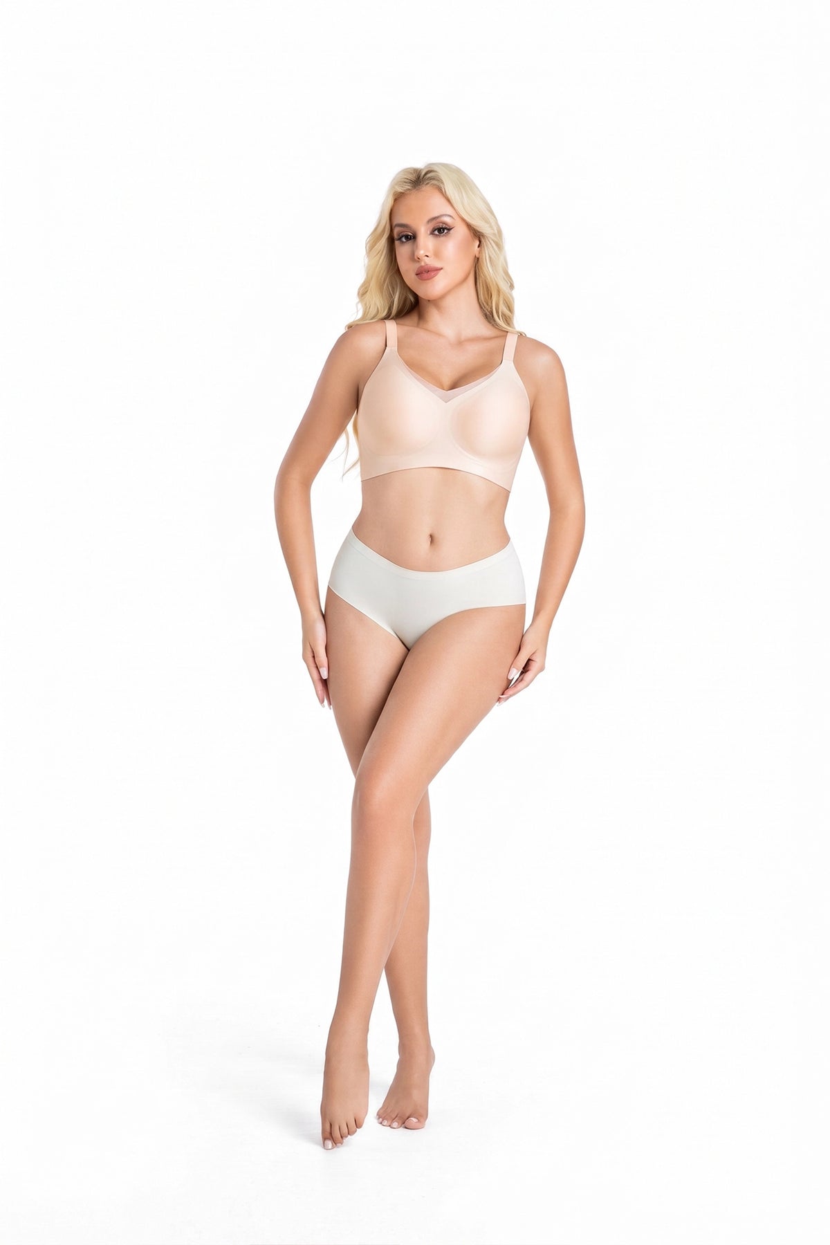 Women's Seamless Lace-Edge Wireless Bra for Everyday Comfort